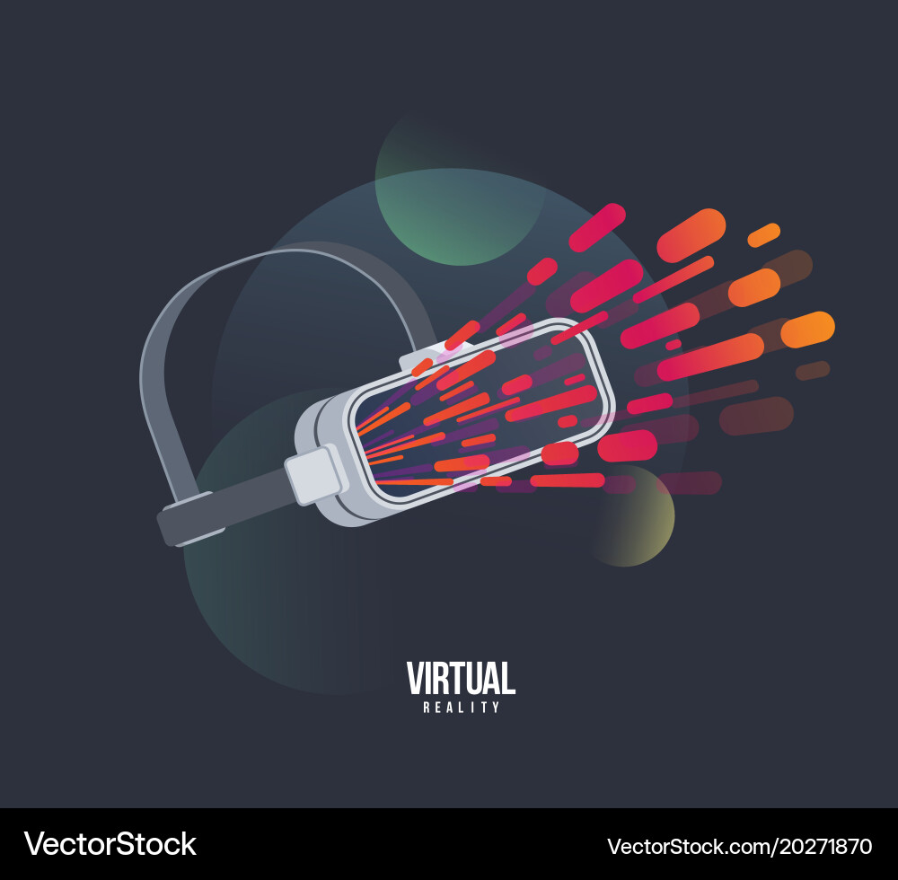 Virtual reality headset icon vr Royalty Free Vector Image