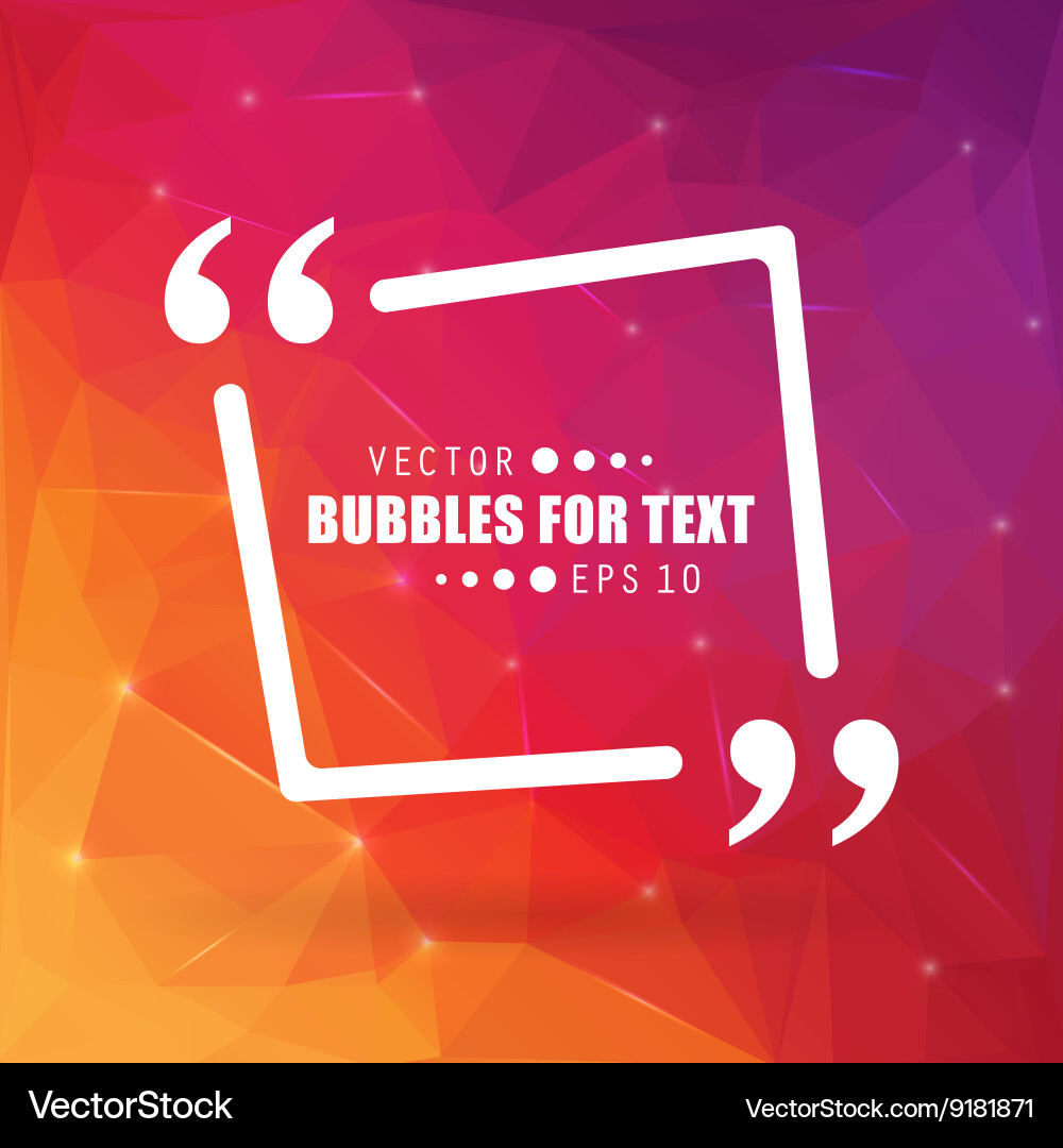Abstract concept empty speech square quote Vector Image