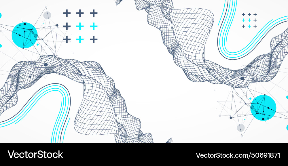 Abstract wave is made in a frame style template Abstract wave is made in a frame style template Vector Image