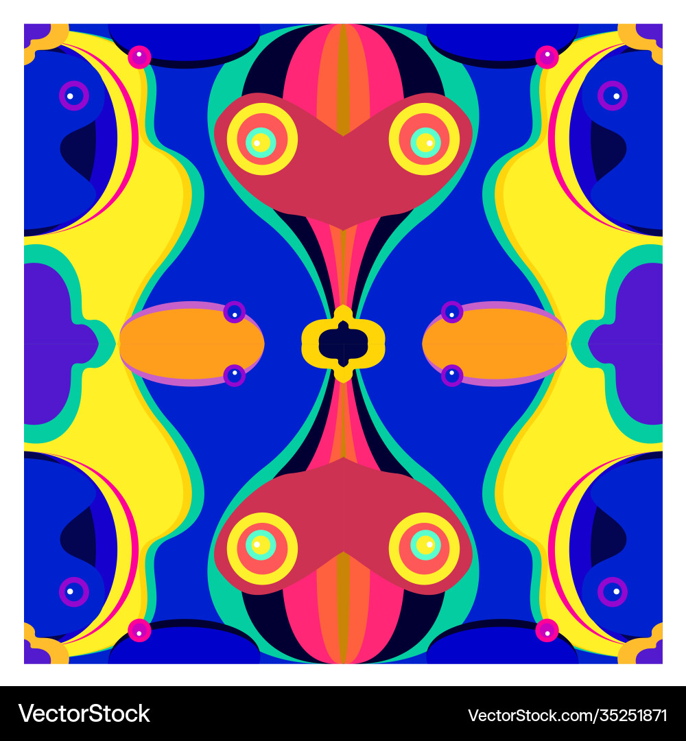 Colorful geometric and curve background pattern Vector Image