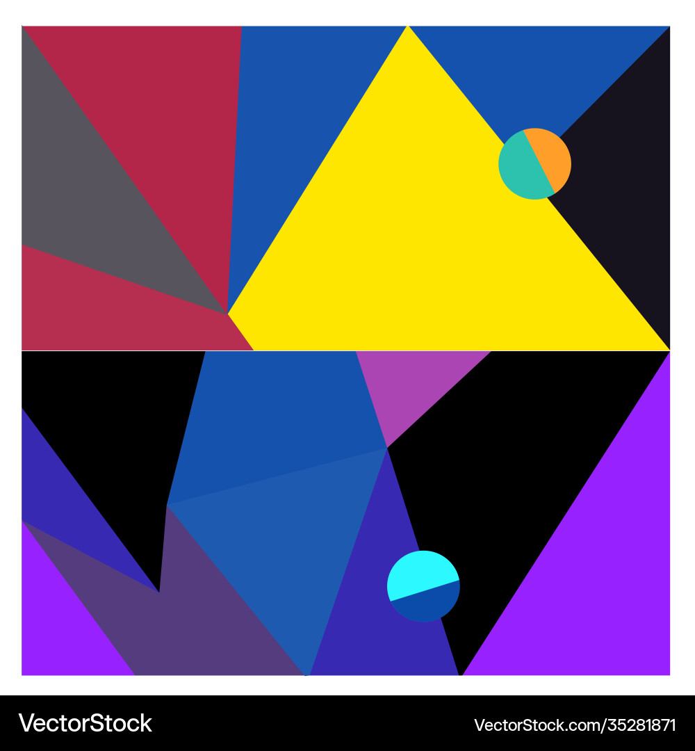 Colorful geometric and curve background pattern vector image