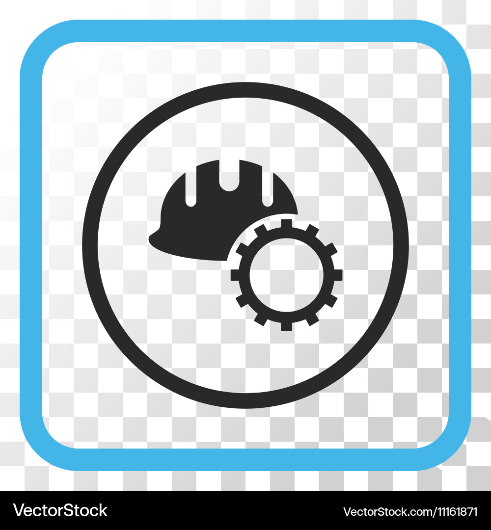 Development hardhat icon in a frame Vector Image