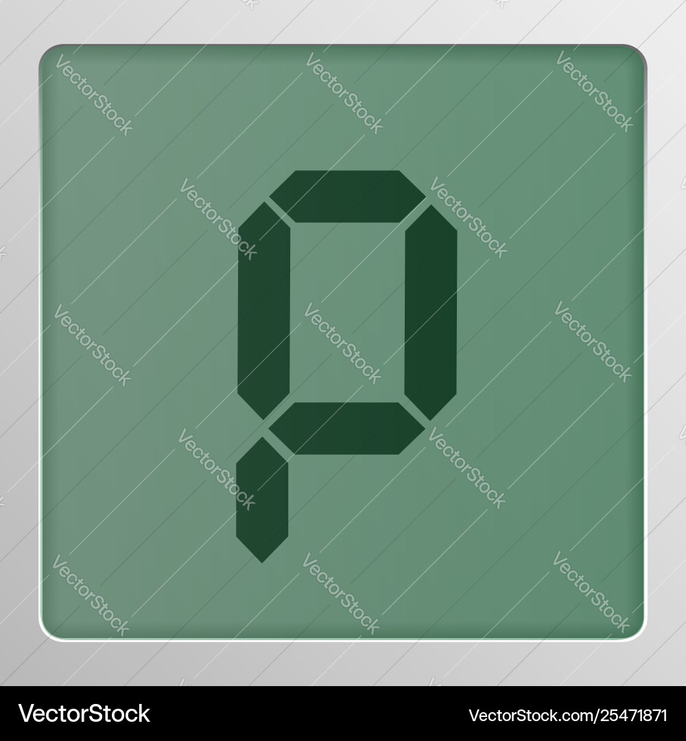 Digital character set typeface on a screen Digital character set typeface on a screen vector image