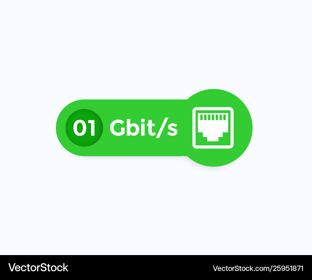 Ethernet socket label vector image