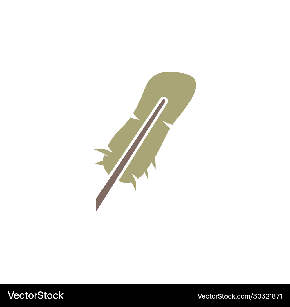 Feather icon on background for graphic and web Feather icon on background for graphic and web vector image