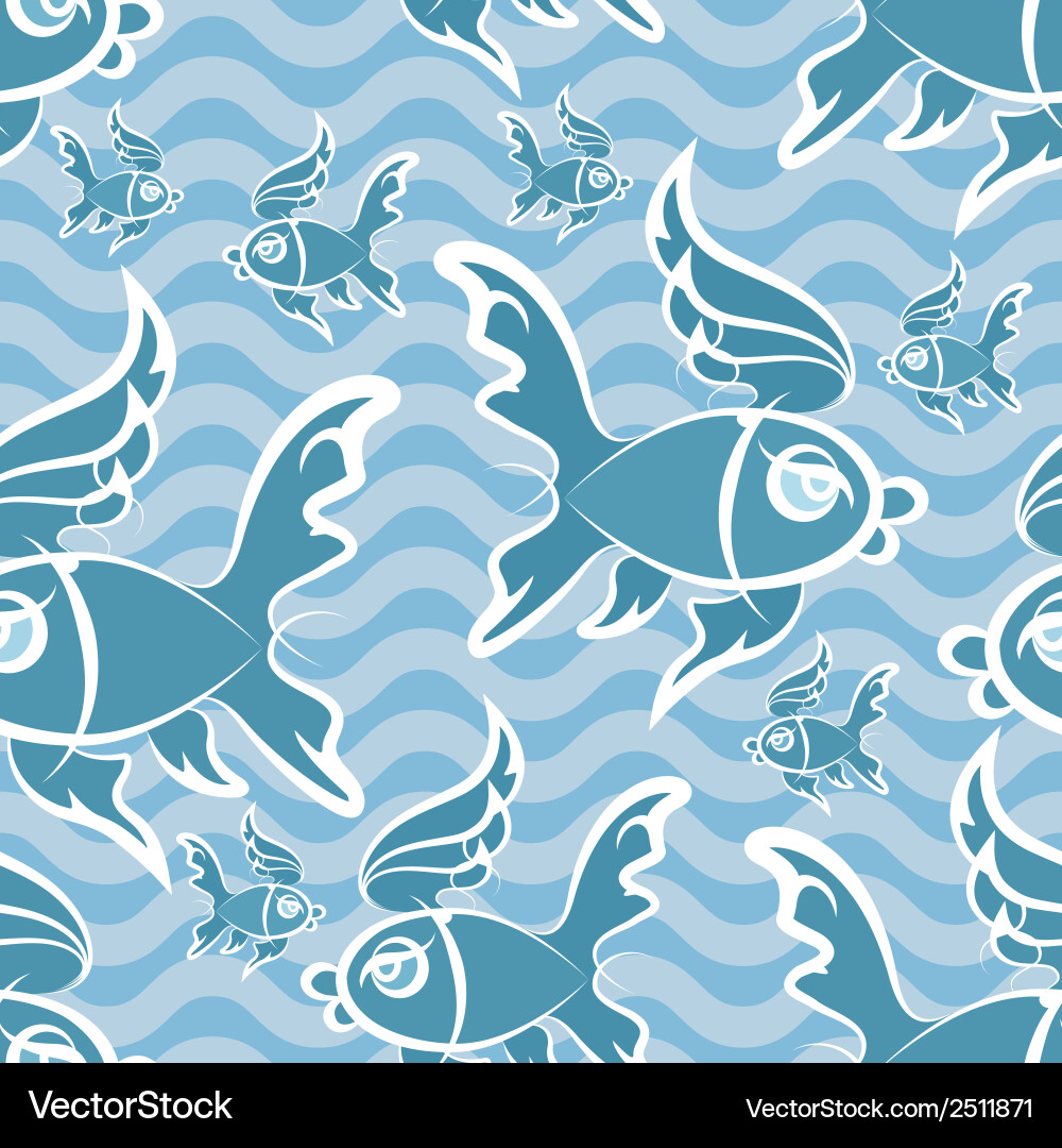 Fishes pattern vector image