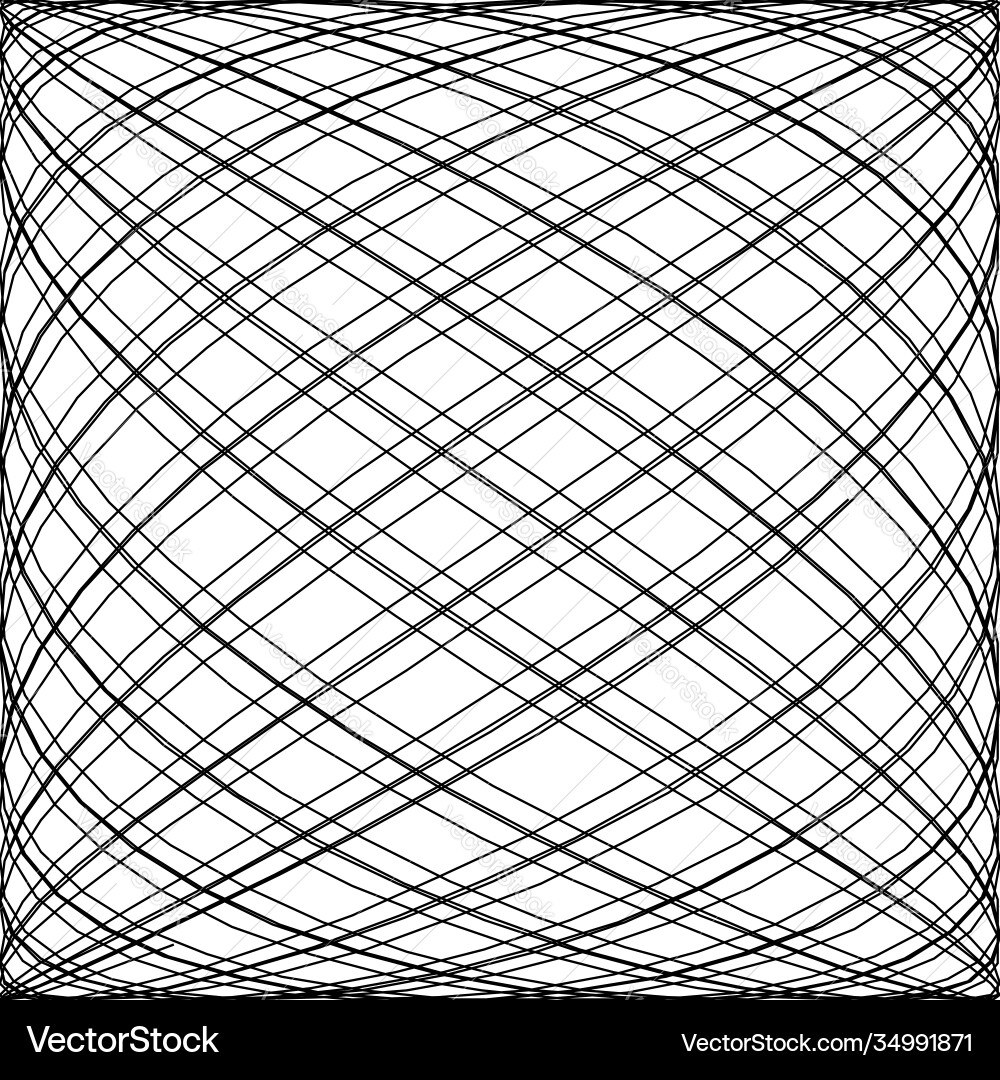 Geometric curved intersecting lines abstract grid Geometric curved intersecting lines abstract grid vector image