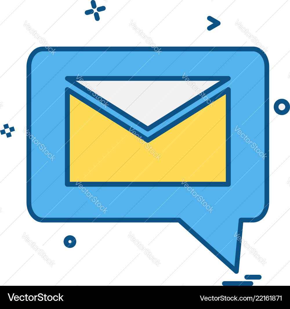 Message icon design Message icon design vector image