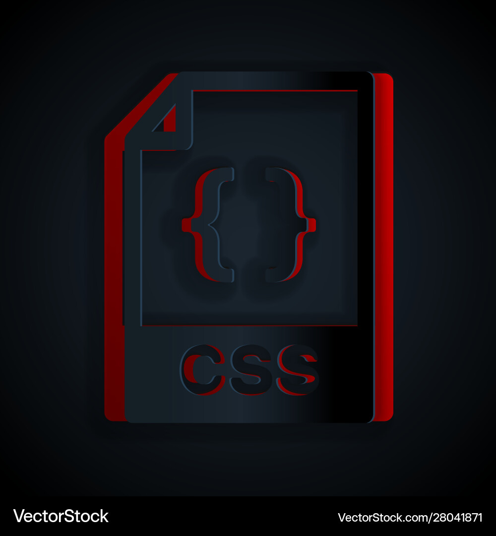 Papier schneiden css Datei Dokument herunterladen Taste Papier schneiden css Datei Dokument herunterladen Taste vektorbild