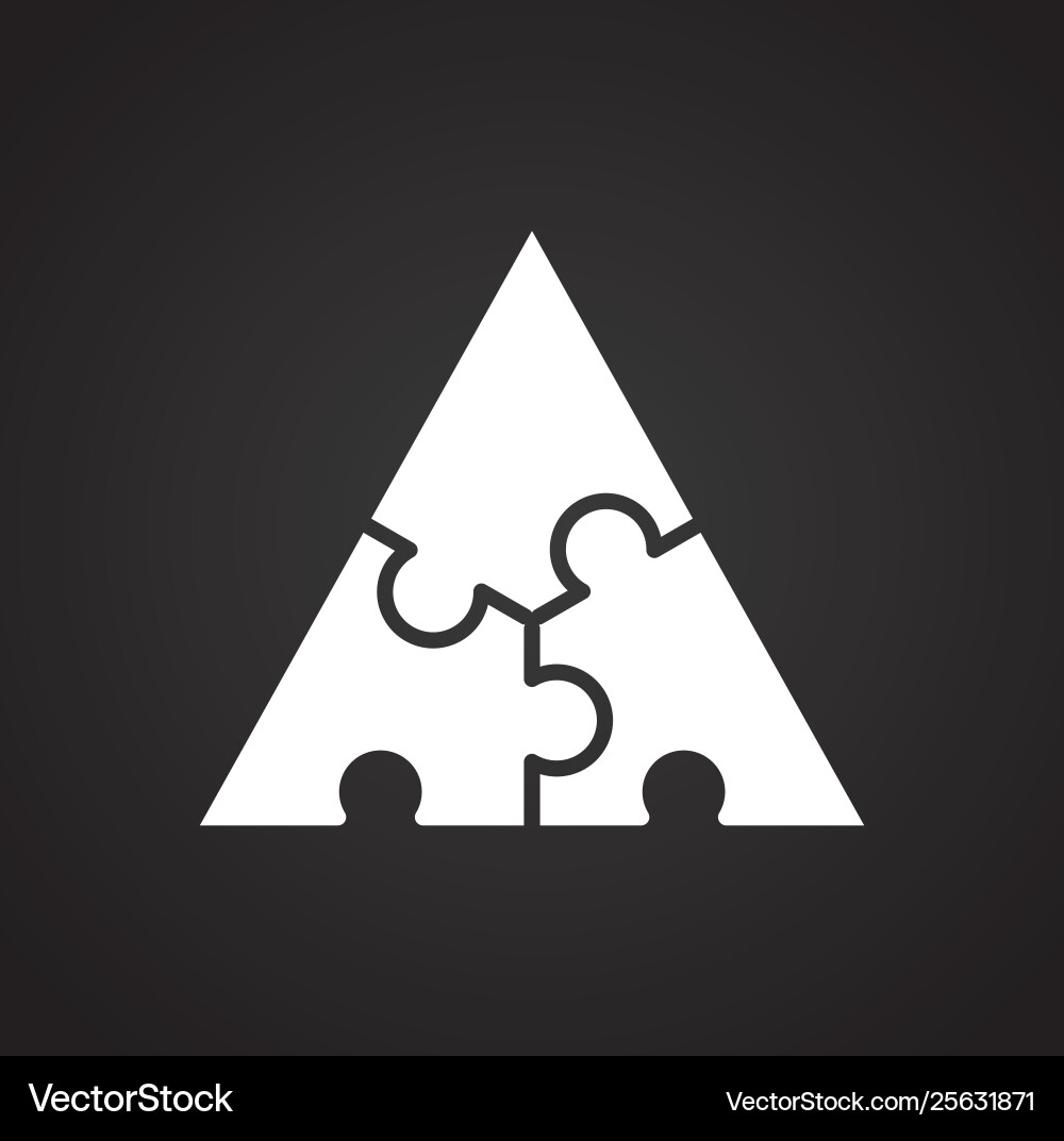 Puzzle icon on background for graphic and web vector image