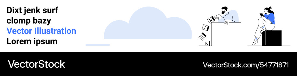 Remote working concept with team connecting Vector Image