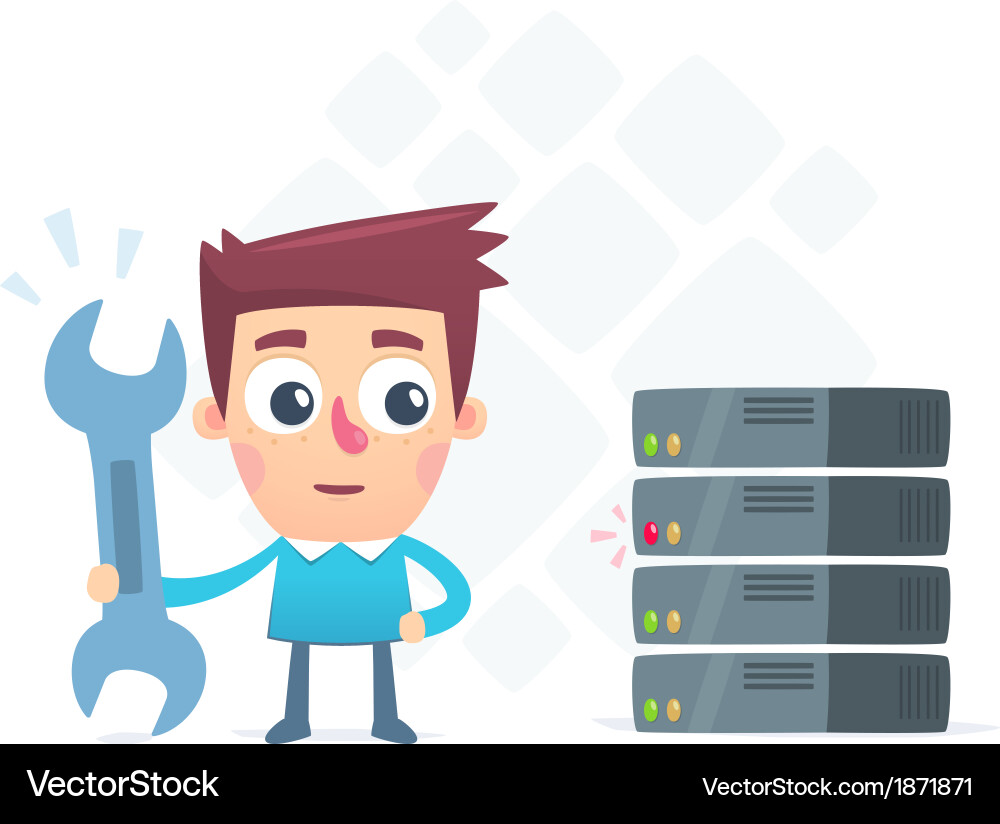 Server Setup & Configuration vector image