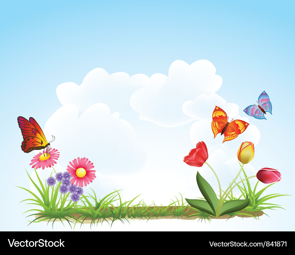Spring background vector image