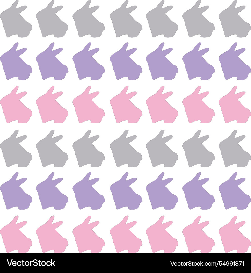 Spring bunnies design pattern texture Vector Image
