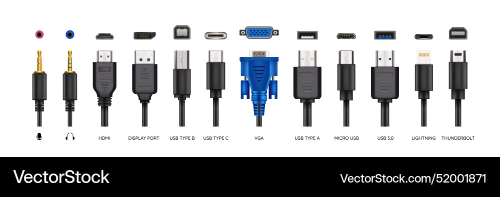 Usb port hand drawn mi computer plug connection Usb port hand drawn mi computer plug connection vector image