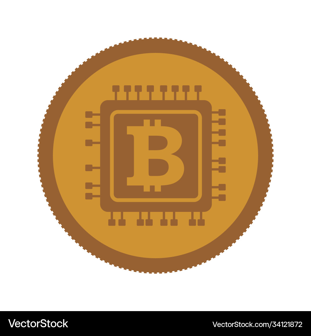 Bitcoin crypto currency symbol – Royalty-Free Vector | VectorStock
