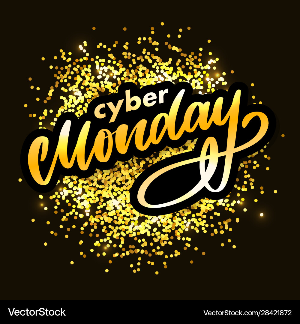 Cyber monday letter sale banner Cyber monday letter sale banner vector image