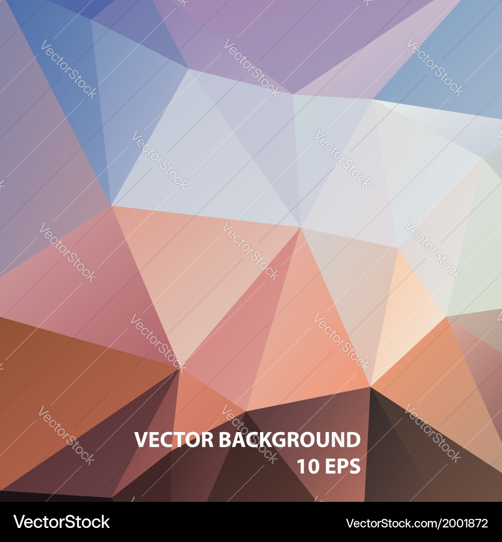 Geometric Colorful Triangle Background Vector Image