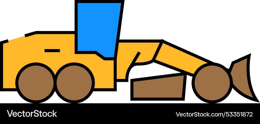 Grader machine construction vehicle icon color Grader machine construction vehicle icon color vector image