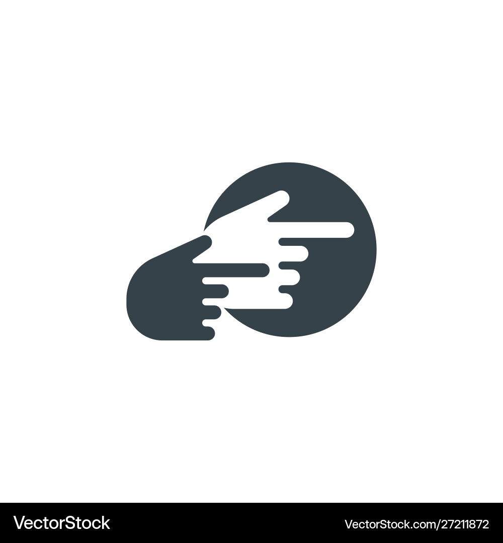 Hand cursor concept logotype template design vector image