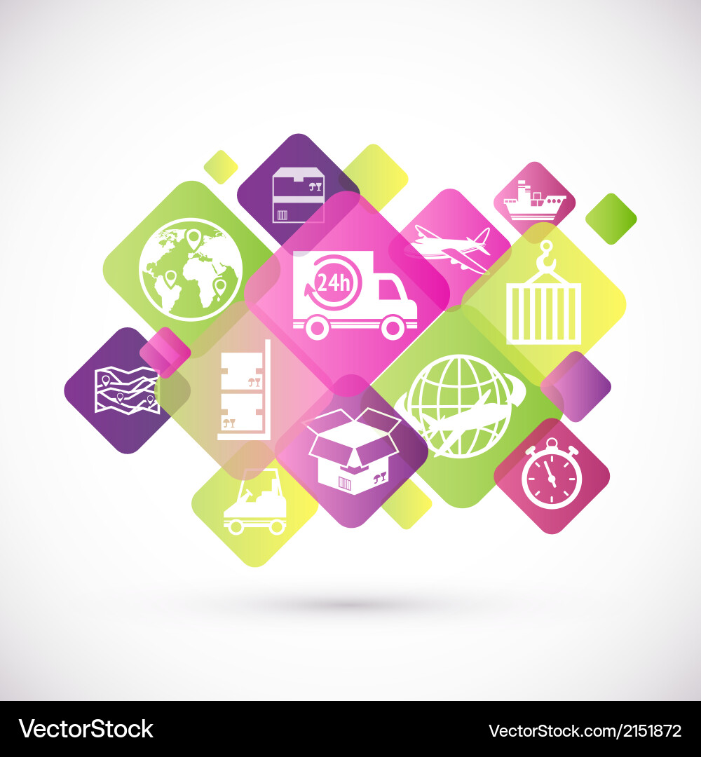 Logistic icons design vector image