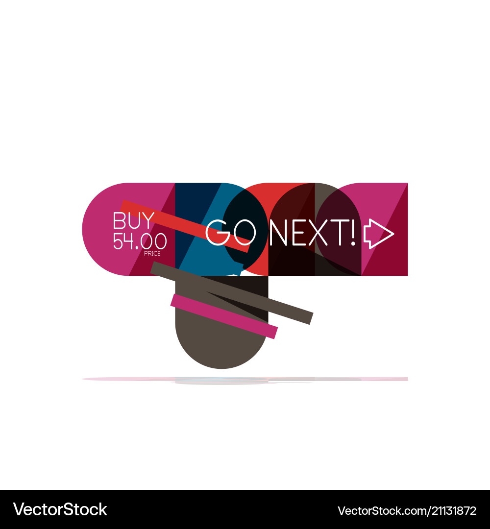 Minimal flat clean abstract option step Vector Image