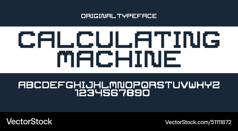 Minimal geometric cyberpunk font typeface Minimal geometric cyberpunk font typeface vector image