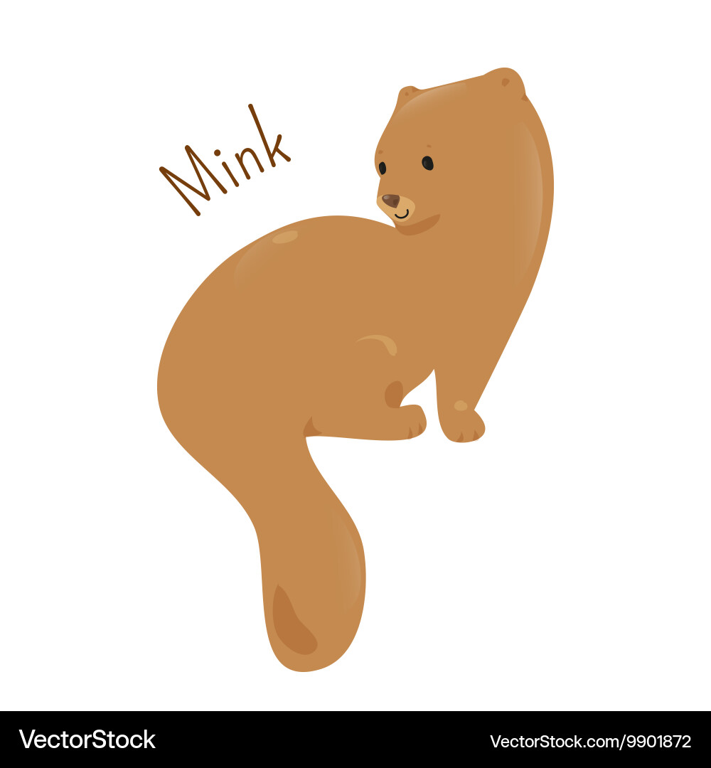 Mink isolated child fun pattern icon Vector Image