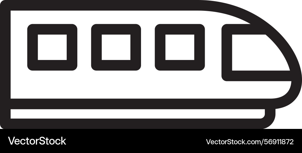 Monorail linear style icon design vector image