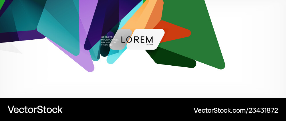 Mosaic triangular low poly style abstract Vector Image