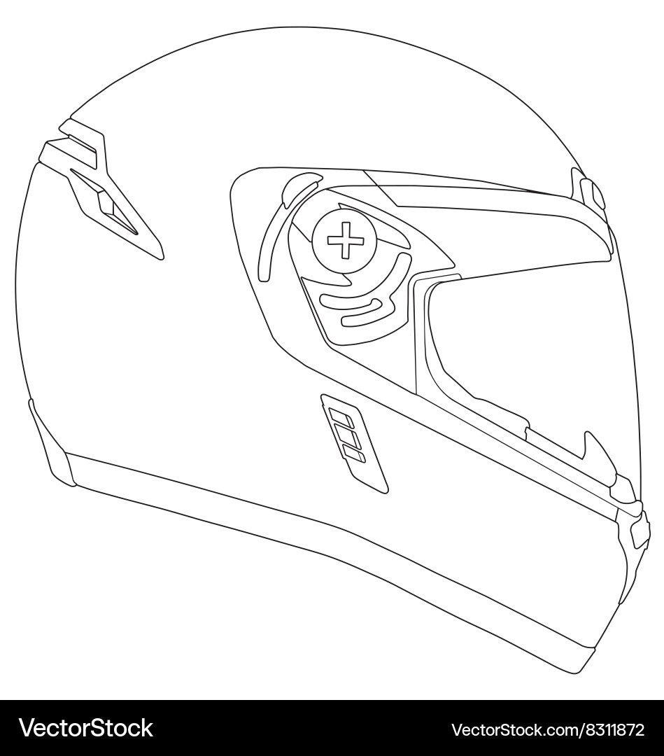 Motor racing helmet Vector Image