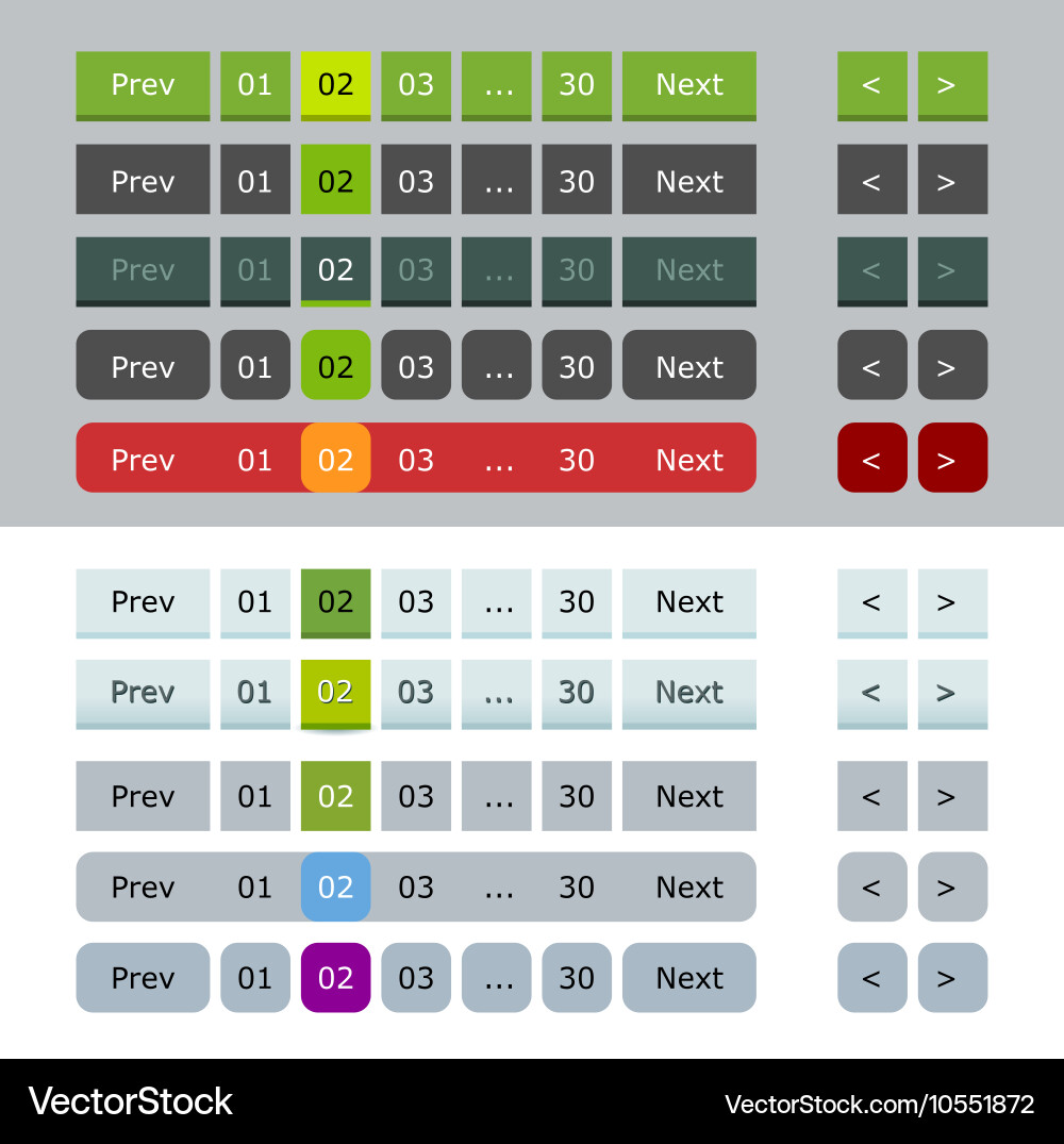 Pagination set vector image
