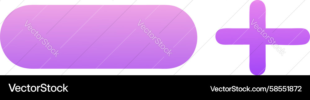 Plus Button - Add Icon Vector Image
