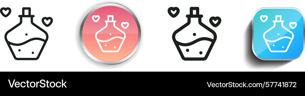 Potion icon thin linear regular and button style vector image