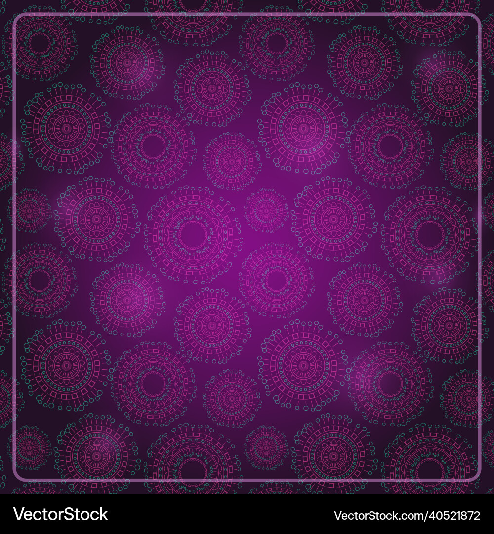Purple card with round elements and shiny dots Purple card with round elements and shiny dots vector image