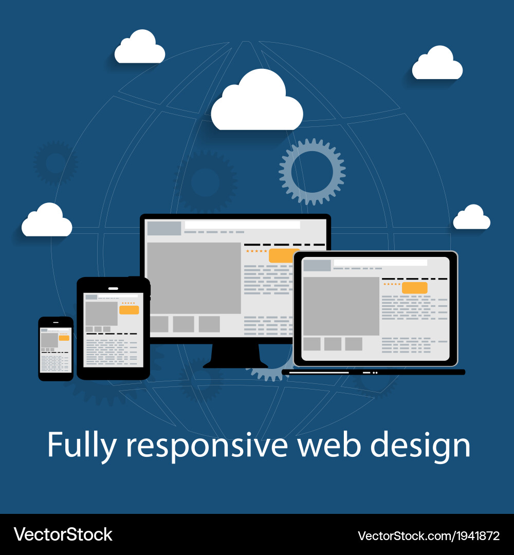 Responsive web design icon vector image