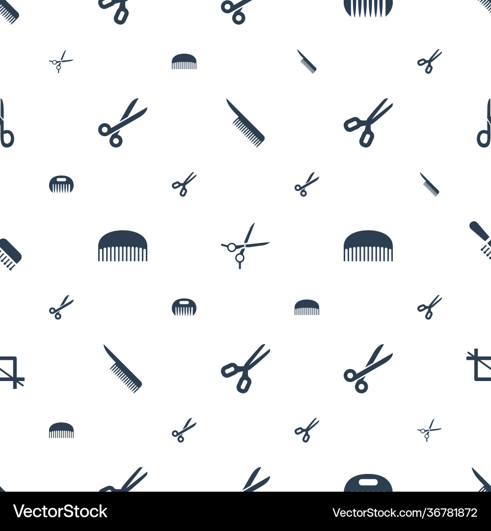 Scissors icons pattern seamless white background Vector Image