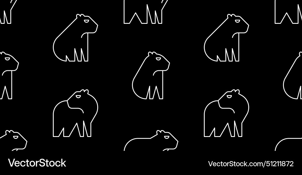 Seamless pattern with capybaras Vector Image