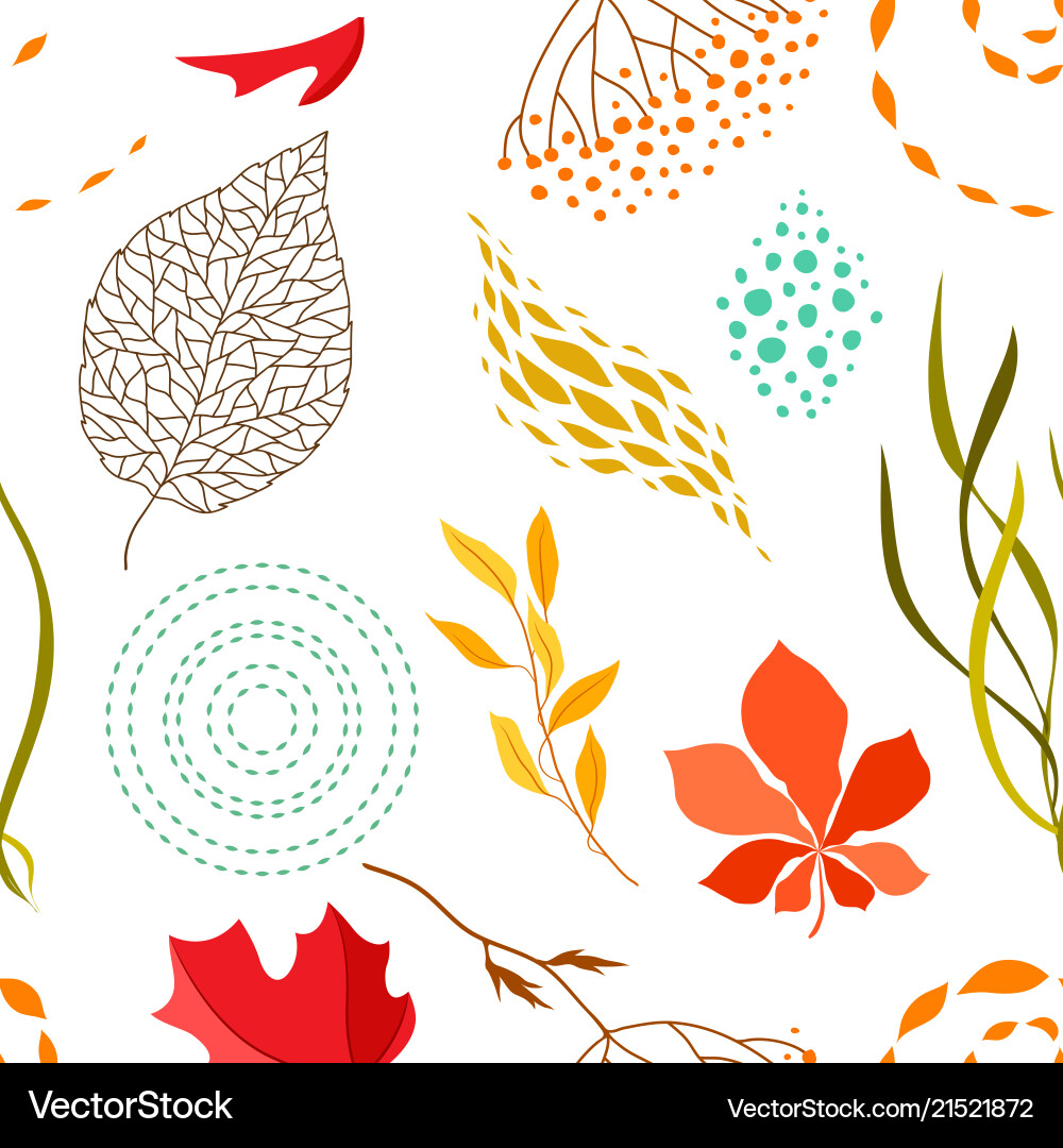 Seamless pattern with falling leaves Seamless pattern with falling leaves vector image