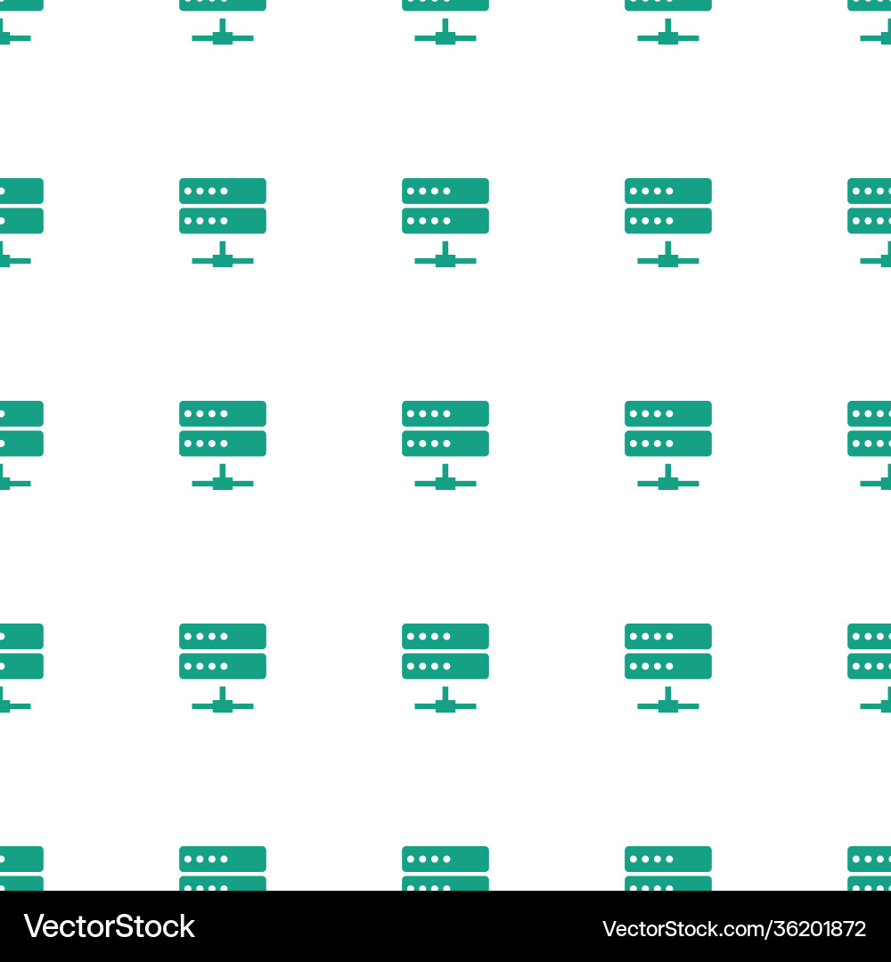 Server icon pattern seamless white background vector image