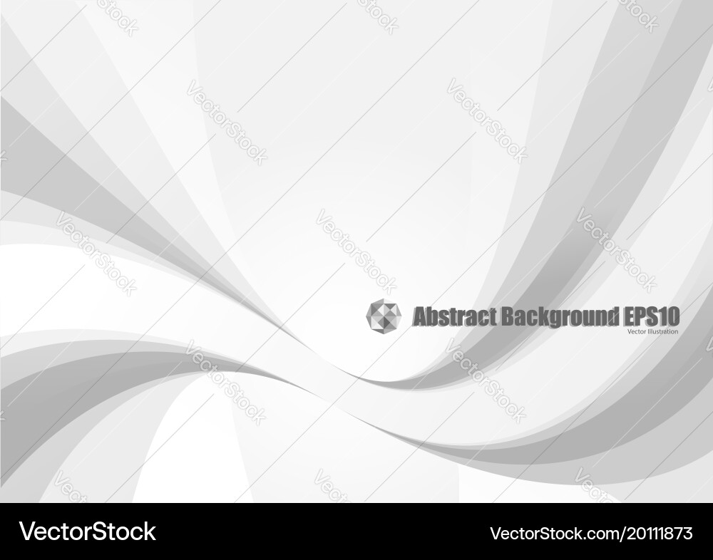 Abstract gray curve modern stream background vector image