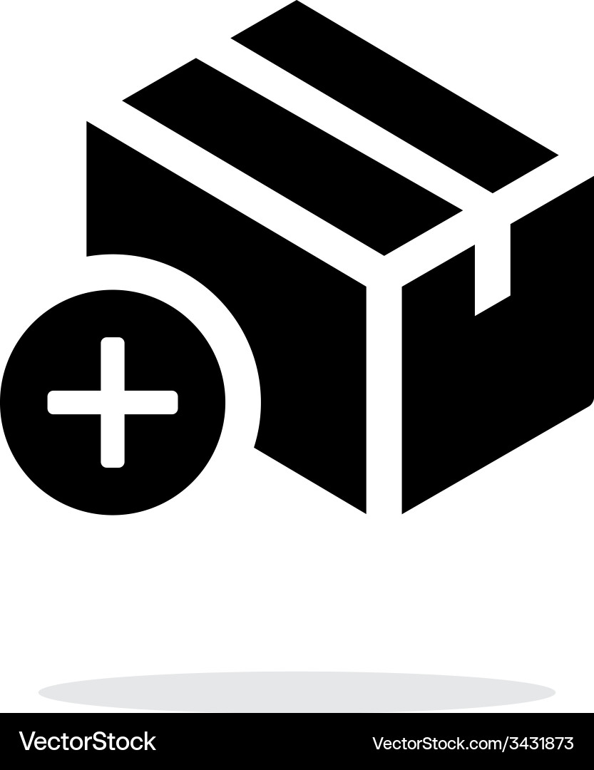 Add box simple icon on white background vector image