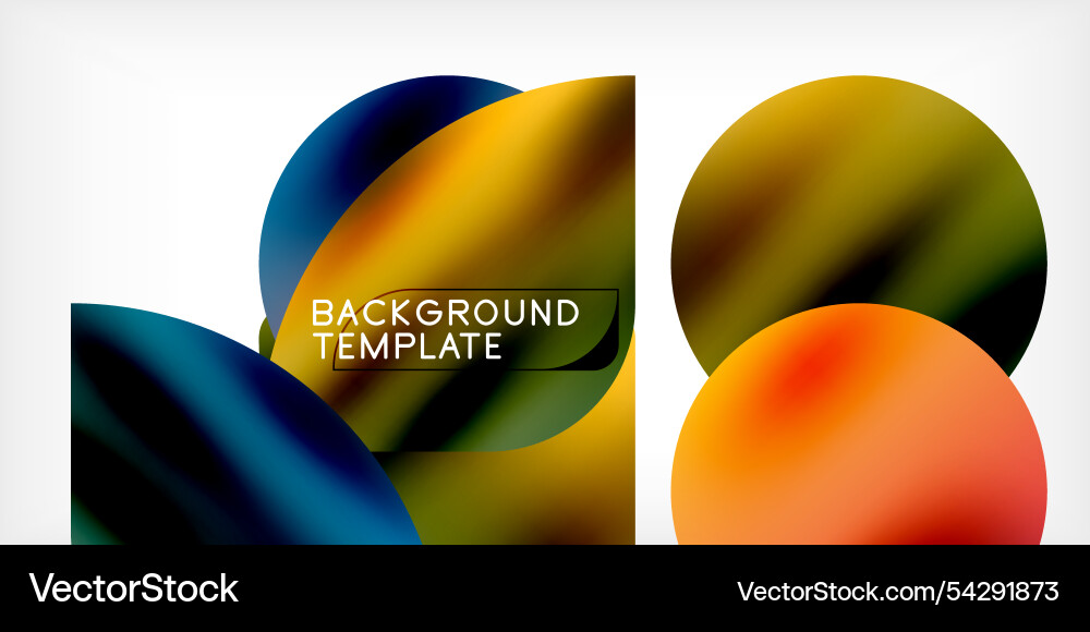 Bright circles with shadows abstract background Vector Image