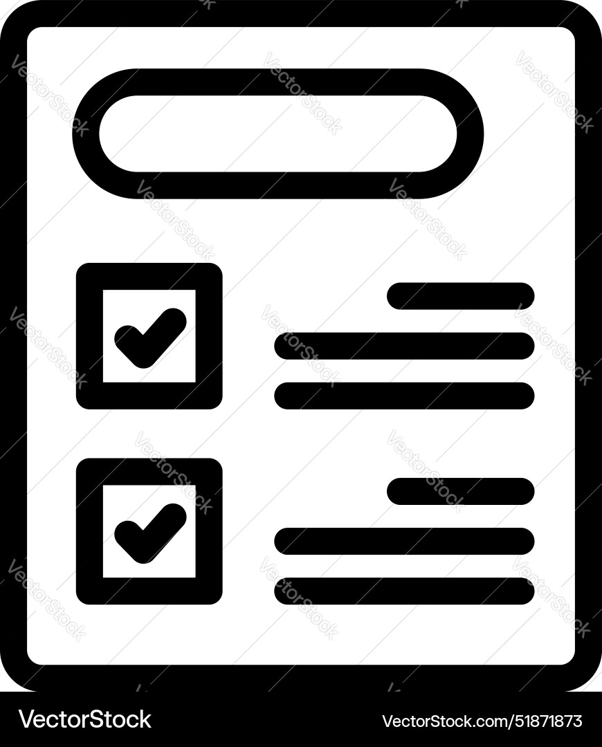 Checklist with check marks for completing tasks Checklist with check marks for completing tasks Vector Image