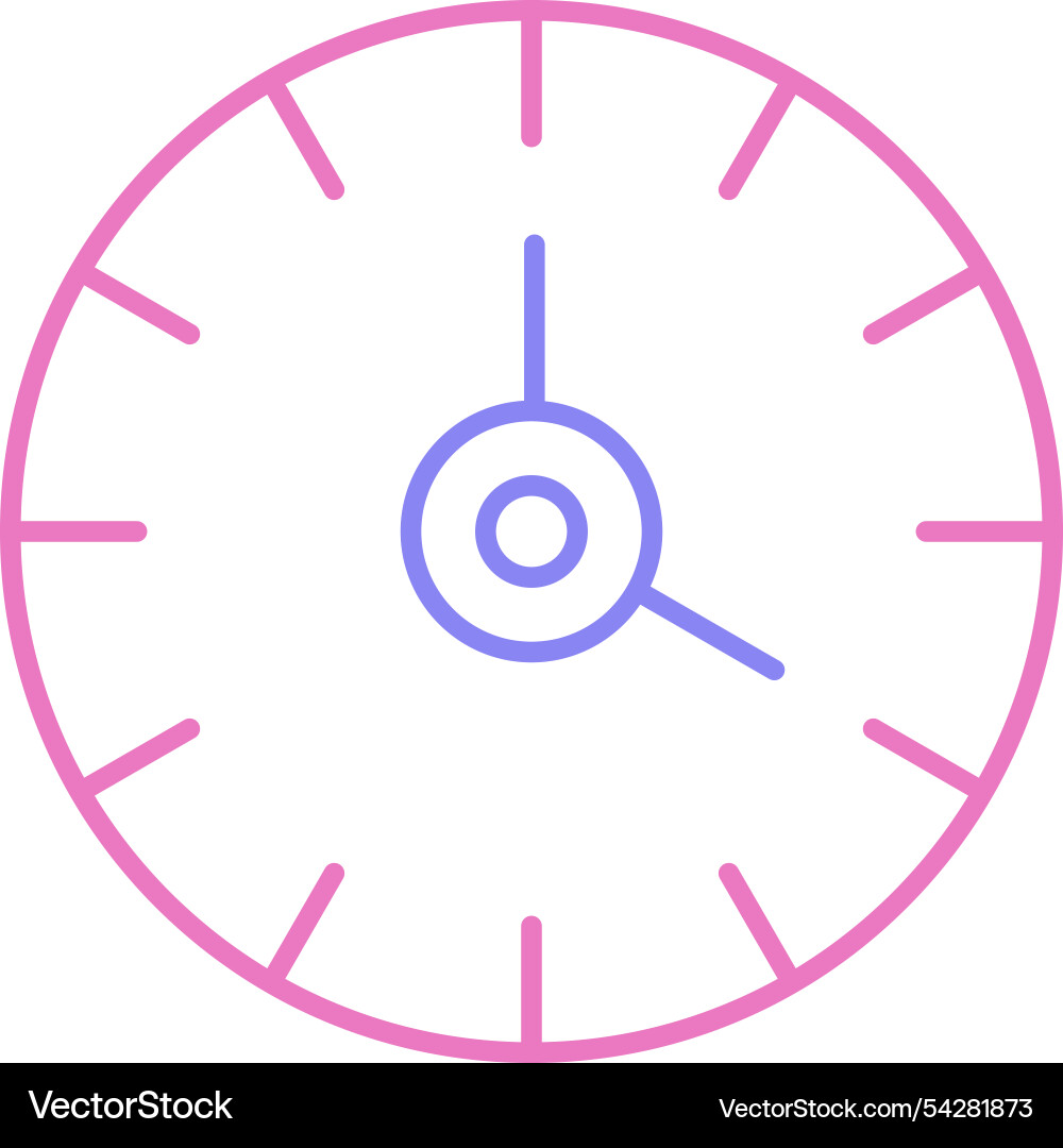 Clock line two colour icon Vector Image