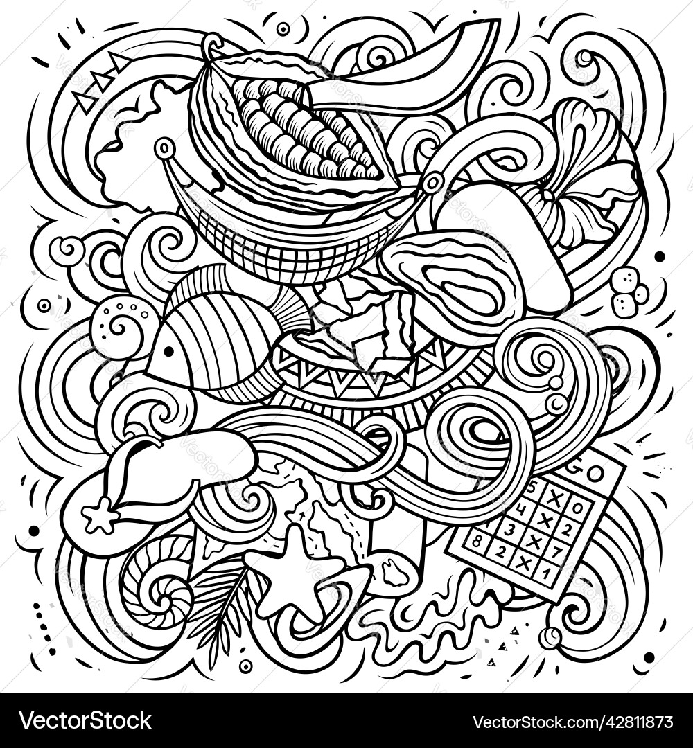 Dominican republic hand drawn cartoon doodle Dominican republic hand drawn cartoon doodle vector image