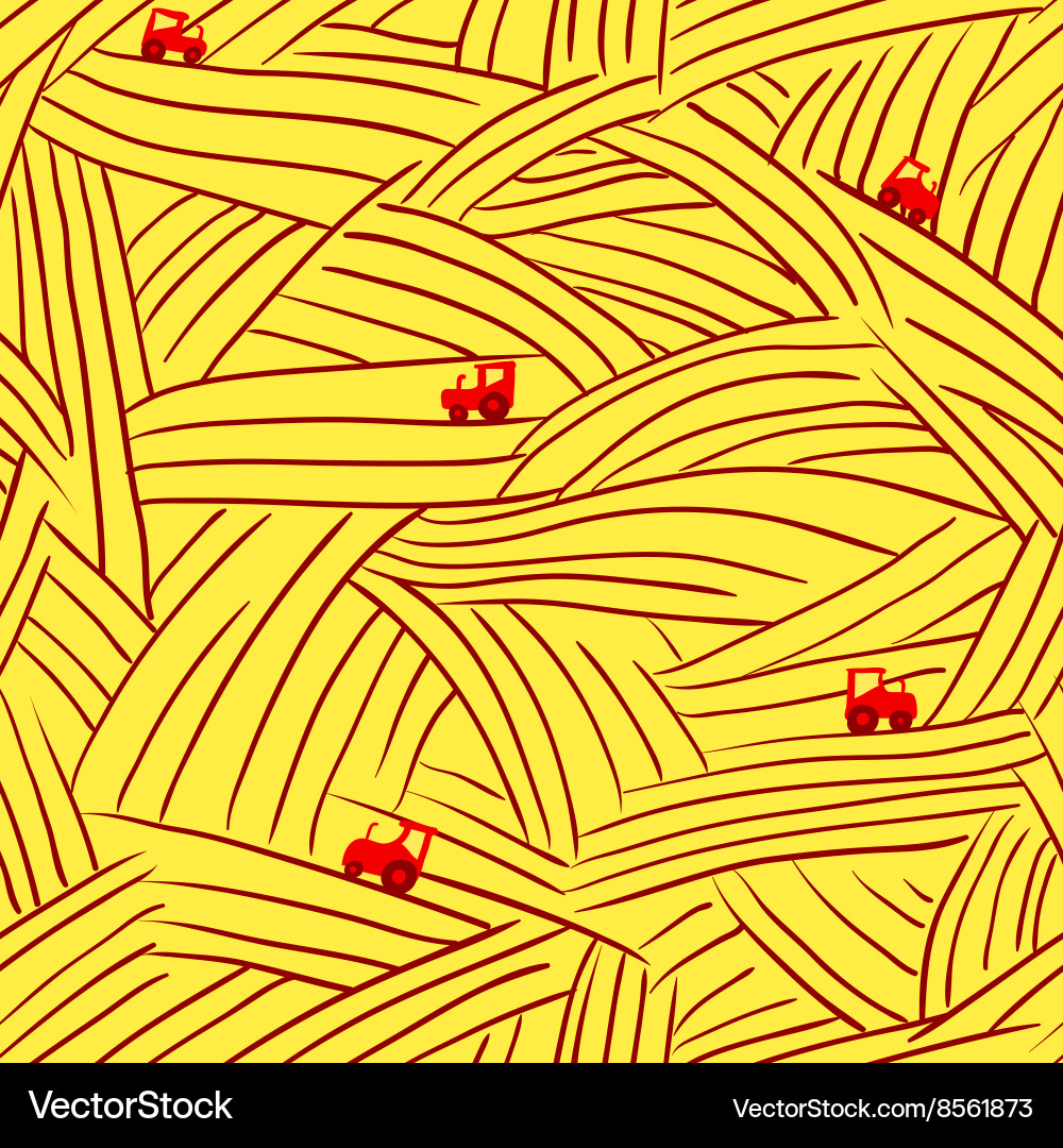 Farm seamless pattern with field Vector Image