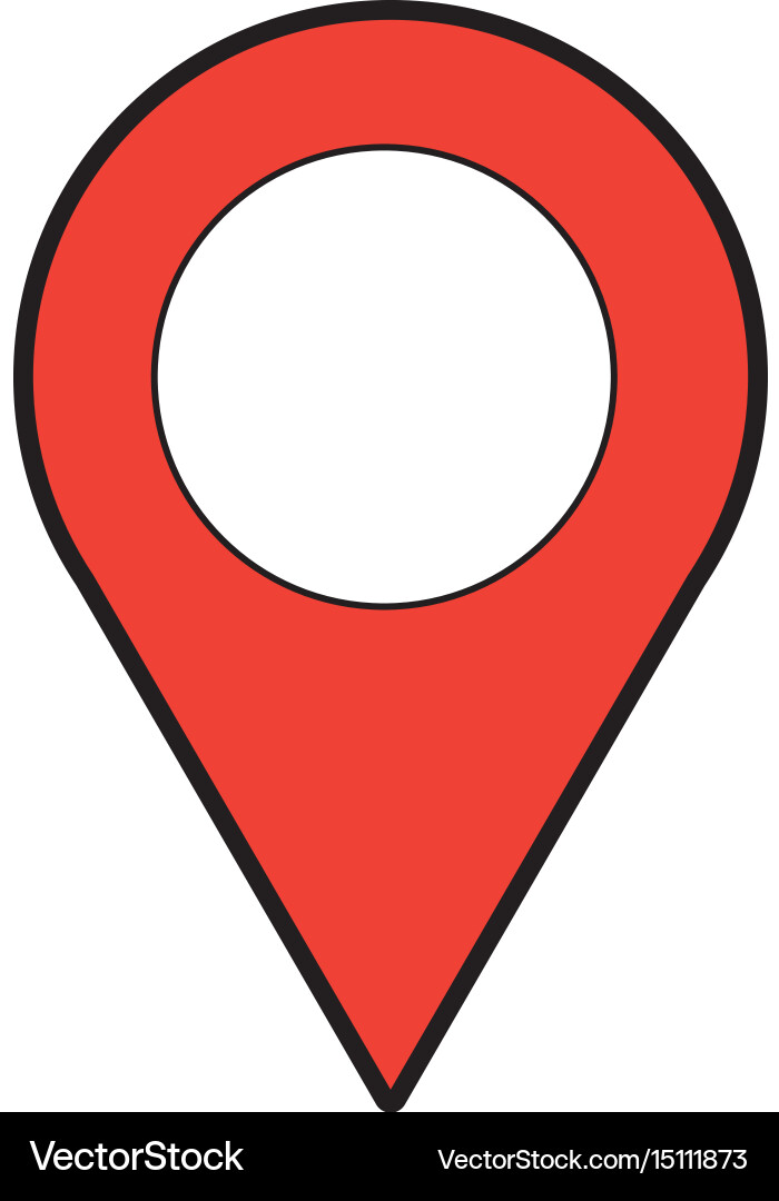 Gps map pointer cartoon vector image