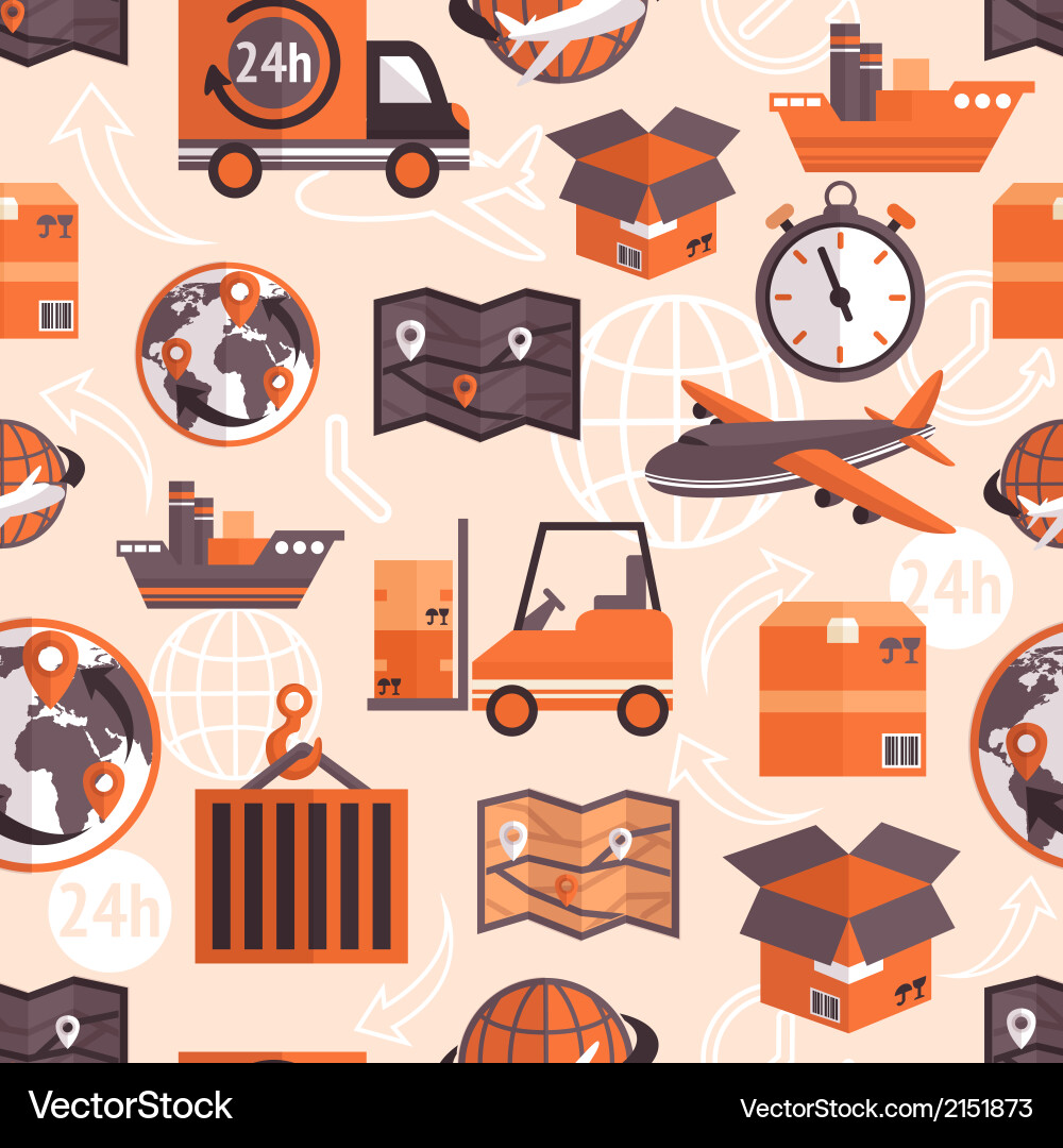 Logistic seamless pattern Vector Image