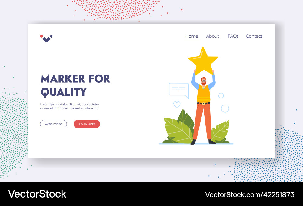Marker für die Qualität Landing Page Template Ranking Marker für die Qualität Landing Page Template Ranking vektorbild